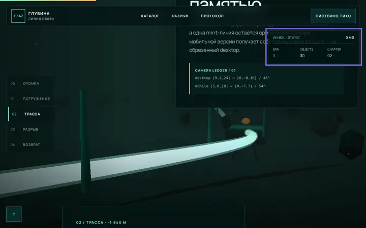 Предпросмотр: Runtime-бюджет 3D-сцены