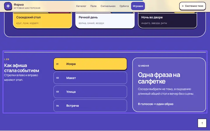 Предпросмотр: Интерактивный timeline