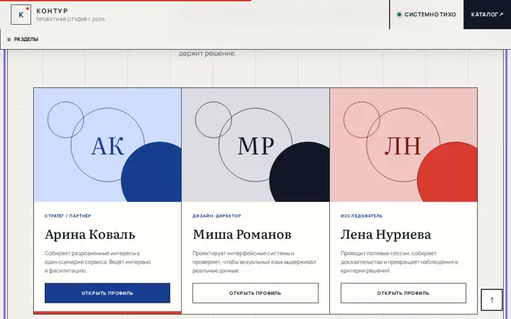 Предпросмотр: Профили специалистов